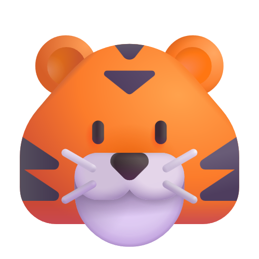 Tiger Face on Microsoft 3D