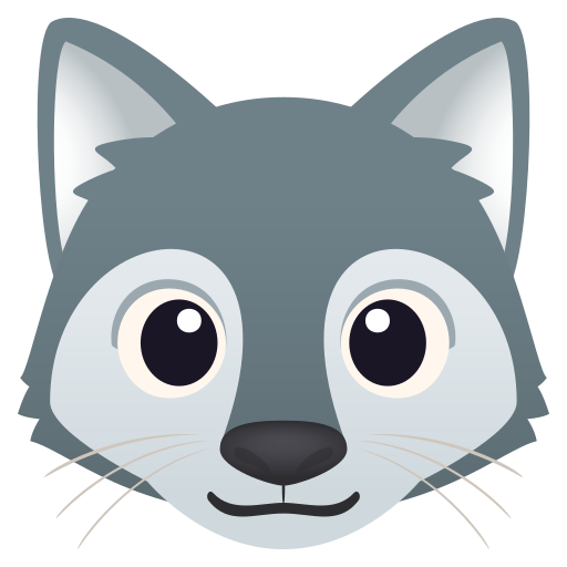 Wolf Face on JoyPixels