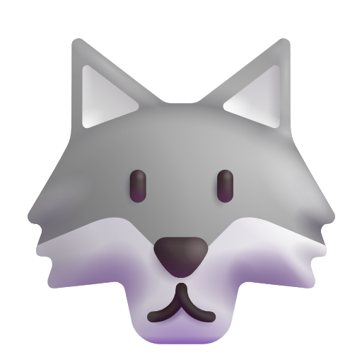 Wolf Face on Microsoft 3D