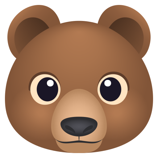 Bear Face on JoyPixels