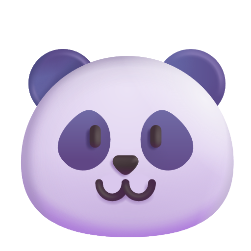 Panda Face on Microsoft 3D