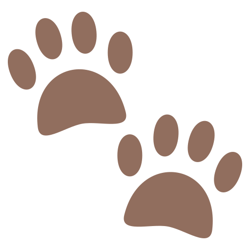 Paw Prints on JoyPixels