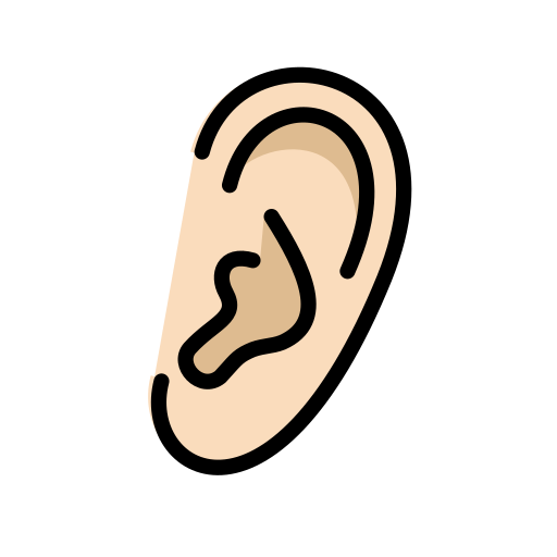 Ear: Light Skin Tone on OpenMoji