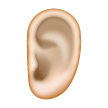 Ear: Light Skin Tone on Samsung