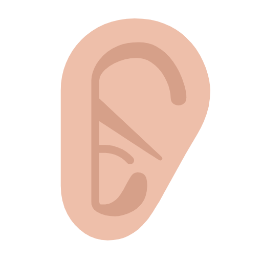 Ear: Medium-Light Skin Tone on Microsoft Fluent