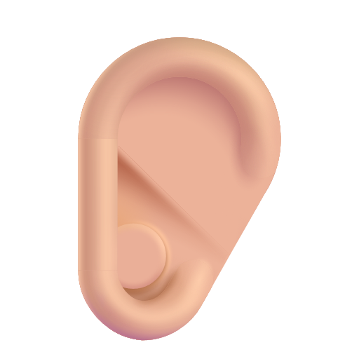 Ear: Medium-Light Skin Tone on Microsoft 3D