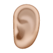 Ear: Medium-Light Skin Tone on Samsung