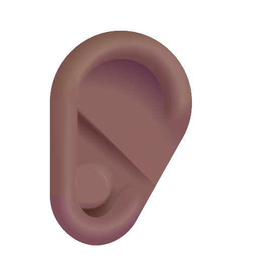 Ear: Medium-Dark Skin Tone on Microsoft 3D