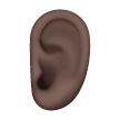 Ear: Dark Skin Tone on Samsung