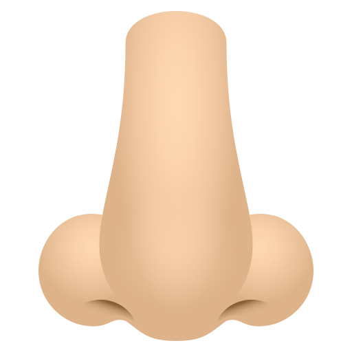 Nose: Light Skin Tone on JoyPixels