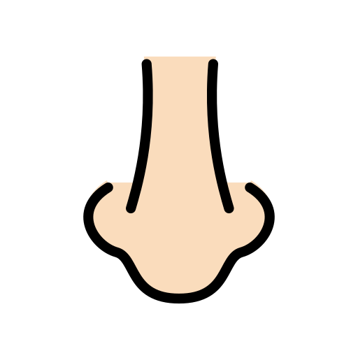 Nose: Light Skin Tone on OpenMoji