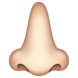 Nose: Light Skin Tone on WhatsApp