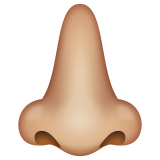 Nose: Medium-Light Skin Tone on WhatsApp