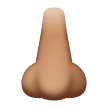 Nose: Medium Skin Tone on Samsung