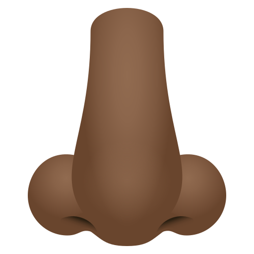 Nose: Medium-Dark Skin Tone on JoyPixels