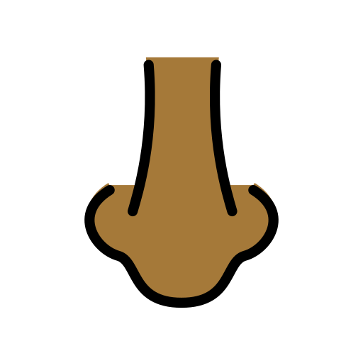 Nose: Medium-Dark Skin Tone on OpenMoji