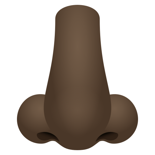 Nose: Dark Skin Tone on JoyPixels