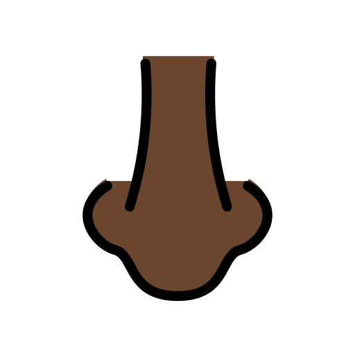 Nose: Dark Skin Tone on OpenMoji