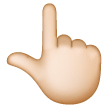 White Up Pointing Backhand Index: Light Skin Tone on Samsung