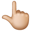 White Up Pointing Backhand Index: Medium-Light Skin Tone on Samsung