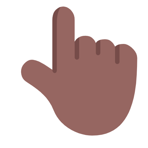 White Up Pointing Backhand Index: Medium-Dark Skin Tone on Microsoft Fluent