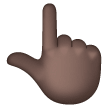 White Up Pointing Backhand Index: Dark Skin Tone on Samsung