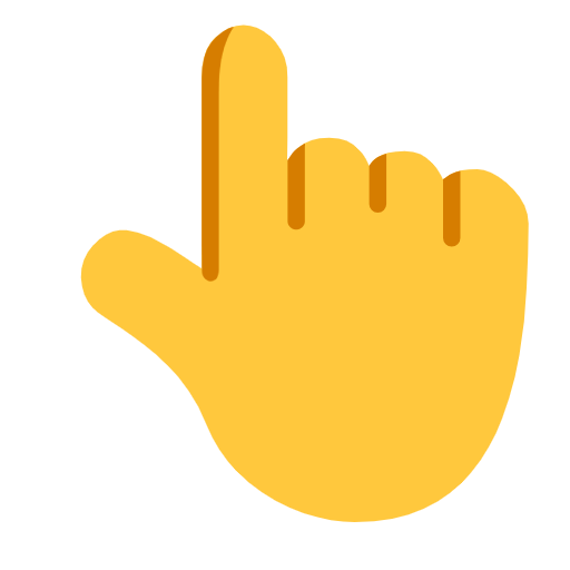 White Up Pointing Backhand Index on Microsoft Fluent