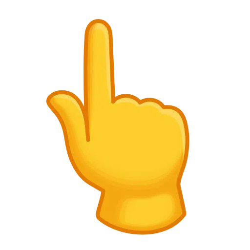 White Up Pointing Backhand Index on Telegram