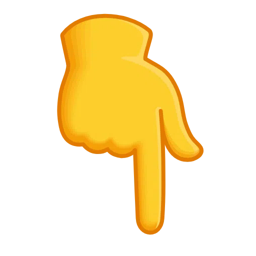 White Down Pointing Backhand Index on Telegram