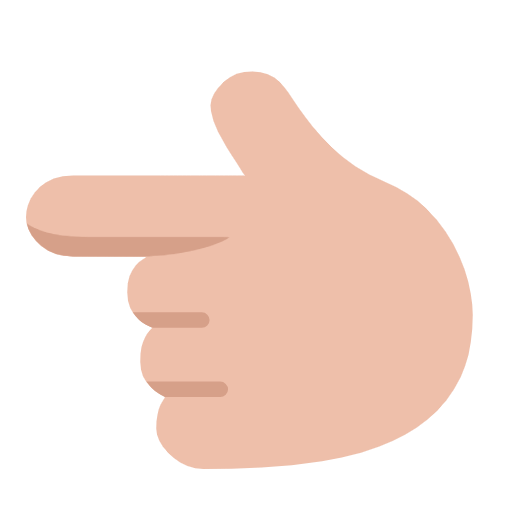 White Left Pointing Backhand Index: Medium-Light Skin Tone on Microsoft Fluent