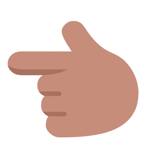 White Left Pointing Backhand Index: Medium Skin Tone on Microsoft Fluent