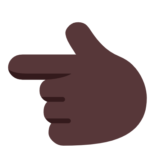 White Left Pointing Backhand Index: Dark Skin Tone on Microsoft Fluent