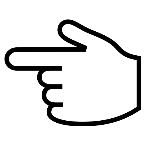 White Left Pointing Backhand Index on Noto Emoji