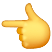 White Left Pointing Backhand Index on Samsung