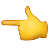 White Left Pointing Backhand Index on WhatsApp