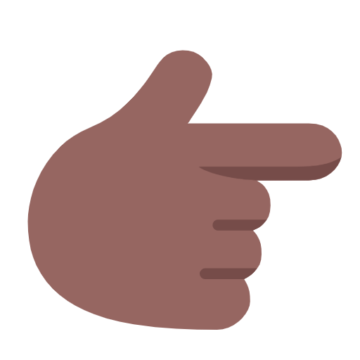White Right Pointing Backhand Index: Medium-Dark Skin Tone on Microsoft Fluent
