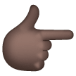 White Right Pointing Backhand Index: Dark Skin Tone on Samsung