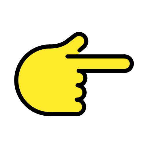 White Right Pointing Backhand Index on OpenMoji