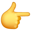 White Right Pointing Backhand Index on Samsung