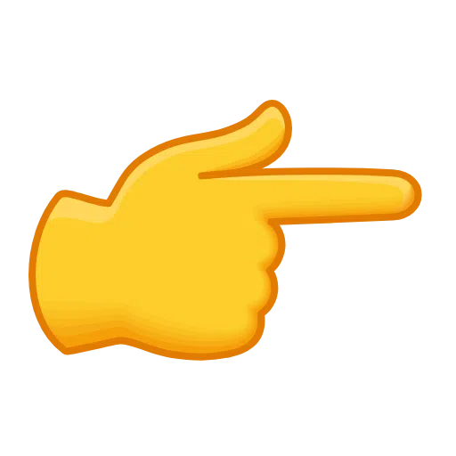 White Right Pointing Backhand Index on Telegram