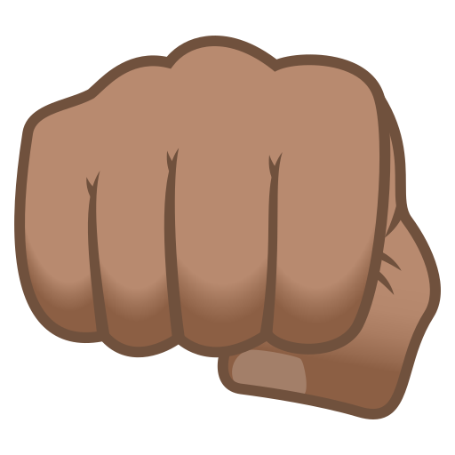 Fisted Hand Sign: Medium Skin Tone on JoyPixels