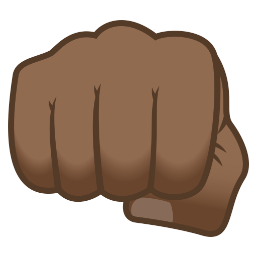 Fisted Hand Sign: Medium-Dark Skin Tone on JoyPixels