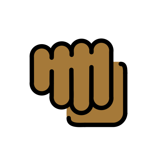 Fisted Hand Sign: Medium-Dark Skin Tone on OpenMoji