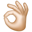 Ok Hand Sign: Light Skin Tone on Samsung