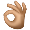 Ok Hand Sign: Medium Skin Tone on Samsung