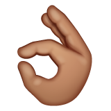 Ok Hand Sign: Medium Skin Tone on WhatsApp