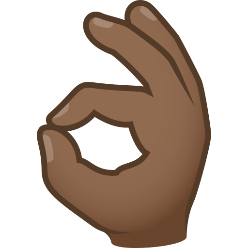 Ok Hand Sign: Medium-Dark Skin Tone on JoyPixels