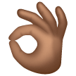 Ok Hand Sign: Medium-Dark Skin Tone on Samsung