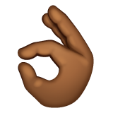 Ok Hand Sign: Medium-Dark Skin Tone on WhatsApp