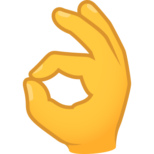 Ok Hand Sign on JoyPixels
